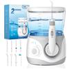 Mornwell Idropulsore domestico, 10 pressure regolabili, grande capacità 600 ml, 6 ugelli domestici Irrigatore orale professionale per la pulizia dei denti