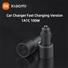 XIAOMI Caricabatteria da auto Xiaomi Mi 100W MAX 1 a1c ricarica rapida Dual-port USB-A USB-C dispositivo intelligente completamente compatibile con Display effetto luce