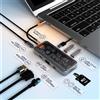 basix Hub USB C Basix Docking station 10 in 1 da tipo C a PD HD-MI USB3.0 * 3 SD TF ethernet RJ45 1000M VGA AUDIO3.5mm per MacBook M1 M2