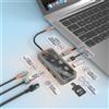 basix Hub USB C Basix con Porta Ethernet e Adattatore PD 100W per Macbook Pro, Hub USB 3.0 per Laptop e Tablet, Docking Station USB C