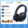 HAYLOU S30 Cuffie wireless Bluetooth 5.4 Cuffie con cancellazione del rumore adattivo da 43 dB Driver da 40 mm Auricolari con tempo di riproduzione 80 ore