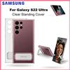 SAMSUNG Originale per Samsung Galaxy S22 Ultra Clear Standing Cover Custodia protettiva trasparente Angolo di visione regolabile EF-JS908CTEG
