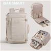 BAGSMART Zaino da viaggio Zaino a compressione sottovuoto di grande capacità da donna Borsa per laptop da 15,6 pollici Impermeabile Espandi Zaini da uomo