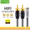 YYTCG Hifi RCA Cable 2 RCA maschio a 3.5mm femmina Jack Adapter Audio Aux Cable per iPhone Edifer Home Theater DVD VCD cuffie