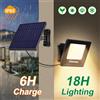 Intelamp Fari Solari da Esterno con Batteria a Lunga Durata 4400mAh, Accensione/Spegnimento Automatico, Cavo da 5 Metri per Porta d'Ingresso, Giardino, Garage, Cortile
