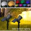 Heinast 9 faretti solari a LED luci solari per esterni Rgb luci solari per paesaggio Ip65 luminosità impermeabile regolabile per palme da giardino