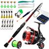 Sougayilang Spinning Fishing Set 1.8-2.4m canna in fibra di carbonio 1000-4000 5.2:1 mulinello da Spinning con lenza e accessori da 500m