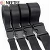 Meetee 2-20 Set Fibbie a Sgancio Rapido per Cinghie 20-50mm + Clip di Chiusura Regolabile in Nylon Nero per Zaini
