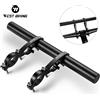 WEST BIKING MTB Estensore per manubrio in carbonio Bici da strada Maniglia integrata Barra di prolunga in alluminio Supporto per telefono leggero per computer da bici