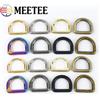 Meetee 10 pezzi senza soluzione di continuità anelli a D in metallo fibbie per borse tracolla collare per cani da compagnia hardware zaino tessitura anello chiusura accessori per cucire