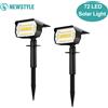 newstyle Faretti solari paesaggistici a 72/68 LED Luci da esterno 2 in 1 Lampada da parete per esterni ad energia solare da giardino 3 modalità Porta d'ingresso Cortile