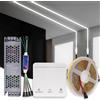 MJJC WS2811 Sincronizzazione Acqua corrente Inducendo Striscia LED COB 24V 5M 10M 20M Flex Corsa di cavalli LED Nastro luminoso Nastro Lampada lineare per l'arredamento della stanza