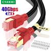 CYANMI Cavo Ethernet CYANMI CAT 8, cavo Ethernet Cat 7 Cat 6 40Gbps RJ45 CAT8 per router modem rete Internet Lan per laptop PS4/5