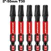 Geinxurn Set di punte magnetiche resistenti agli urti da 2 pollici, punte di alimentazione con testa Torx, set di punte per cacciavite T30 a stella in acciaio legato S2