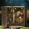 zuuton Casa delle bambole in miniatura in legno Puzzle 3D Assemblaggio Kit modello di costruzione Piccola stanza Giocattoli Casa con illuminazione di mobili Regalo artigianale in legno