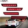 iJDM Luci del riflettore del paraurti a LED per Mitsubishi Lancer Evo Evolution ASX Outlander Sport RVR indicatore di direzione dinamico lampada del freno di coda posteriore