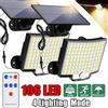 NEWBIRTH 106 LED Luce di movimento solare Pannello separato per esterni Luci di inondazione solari 4 modalità di funzionamento per luci da parete impermeabili per garage da giardino