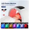 foreverlily Spruzzatore idratante per la pelle Maschera a LED Macchina per il viso Nano Mist 7 colori Macchina per fotoni a LED Viso e corpo Salone SPA Uso domestico Cura della pelle