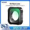 NEEWER Obiettivo Macro 15X per GoPro Hero 13 12 11 10 9, Filtro Close-Up per Action Camera, Vetro Ottico HD Multistrato Antiriflesso