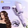 minhuang Bigodino per capelli elettrico 36mm Onda grande Styling Capelli in ceramica Ferro arricciacapelli a lunga durata Strumento per lo styling Bacchetta arricciacapelli Ondeggiatore per capelli