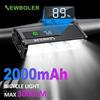 NEWBOLER Luce per bicicletta anteriore 2000mAh Luce per bici 3000 Lumen Torcia impermeabile Ricarica USB MTB Accessori per lampade per ciclismo su strada