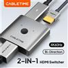 CABLETIME Switch splitter HDMI 4K 2 in 1 uscita 60Hz Switcher hub 2.0 compatibile HDMI per PC portatile HDTV Xbox PS4 PS5 TV MacBook