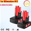 Turpow 3.0Ah/6.0Ah Per Milwaukee M12 Batteria 12V Batteria Ricaricabile Per Milwaukee M12 Strumento 48-11-2402 48-11-2411 48-11-2401MIL-12A-LI
