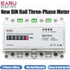EARU Misuratore di energia attiva elettronico trifase a quattro fili 3 * 220 V / 380 V kWh Monitoraggio del consumo energetico su guida Din 3 * 5 (100) A 50 / 60 Hz LCD