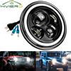 HVIERO Faro LED per moto da 7 pollici 12V 24V 45W Accessori fuoristrada Faretti da lavoro Faro 6500k Day Barra luminosa da lavoro automatica Ip67