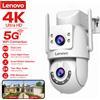 Lenovo Telecamera WiFi Esterna Lenovo 4K a Doppia Lente, WiFi 5G, Comunicazione Bidirezionale, Impermeabile IP66, Tracciamento AI, Visione Notturna, Telecamera di Sorveglianza Domestica