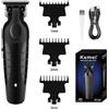 Kemei 2299 Tagliacapelli/Regolabarba Professionale da Uomo con Clipper Zero Gap e Lama a T, Ricarica Senza Fili
