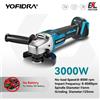 YOFIDRA 3000W 125MM Smerigliatrice angolare elettrica senza spazzole M14 Smerigliatrice Lucidatura Macchina da taglio Utensile elettrico per Makita Batteria Pin