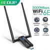 EDUP Scheda di Rete Wireless EDUP AX1672 WiFi 6E 3000Mbps USB 3.0 MTK7921AU Tri-Band 2.4G 5G 6G ad Alto Guadagno Ricevitore WiFi per Linux Win10/11