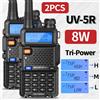 BAOFENG 1/2PCS Baofeng UV 5R 5W 8W Walkie Talkie Ham CB Radio A Lungo Raggio Dual Band VHF UHF FM Ricetrasmettitore Radio Bidirezionale UV5R K5 Plus