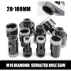 SHENSEN M14 20-100mm 1 trapano diamantato seghettato per granito marmo pietra sega a tazza piastrelle di ceramica trapano diamantato
