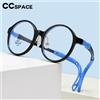 CCspace Occhiali da vista ultraleggeri per bambini anti luce blu Montatura per bambini TR90 Occhiali rotondi trasparenti Occhiali da vista personalizzabili # 301801