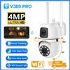 V380 Telecamera IP WiFi Protezione di sicurezza Doppia lente Doppio schermo Monitor interno wireless Tracciamento automatico Video sorveglianza CCTV PTZ V380 Pro