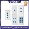 ZoeRax Piastra da muro Ethernet ZoeRax Cat 6, piastra da muro Ethernet femmina-femmina rimovibile compatibile con dispositivi Ethernet Cat6/5/5e