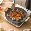 BISINNA 34CM Outdoor BBQ Grill Pan antiaderente piano cottura teglia coreana Roastig Grill Plate attrezzatura da campeggio