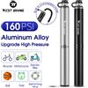WEST BIKING Pompa da bicicletta portatile 160PSI Mini pompa da bici in lega di alluminio Schrader/Presta valvola Gonfiatore MTB Accessori per bici da strada