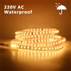MJJC 220V 230V SMD 2835 HA CONDOTTO LA Luce di Striscia Impermeabile 120LED/m 1M 2M 3M 4M 5M 10M 15M 20M Bianco Caldo flessibile Lampada a nastro Illuminazione della stanza