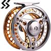 Sougayilang Mulinello da Pesca a mosca Sougayilang Large Arbor 2 + 1 BB con corpo in lega di alluminio lavorato a CNC e bobina mulinelli da mosca Pesca