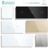 BSEED Dimmer Interruttore Della Luce 1Gang 1Way Led Dimmer 220V Parete Touch Interruttore Della Luce Pannello di Cristallo Retroilluminazione Blu Funzione di Memoria
