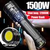 ESMARTER Torcia ultra luminosa Batteria incorporata Luce flash Faretti di emergenza 5 km 1500 W Torce a LED più potenti Tattiche