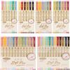hopk Set di pennarelli da disegno con scritte retrò a 24 colori, set di pennarelli multicolori con punta morbida, calligrafia, pittura, materiale scolastico carino estetico