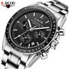 LIGE Top Brand Orologi da uomo di lusso Calendario luminoso Orologio da lavoro al quarzo Orologio sportivo da uomo impermeabile in acciaio inossidabile