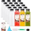 LMETJMA Bottiglie di succo da 500 ml Bottiglie di succo in plastica PET con tappi Contenitori riutilizzabili trasparenti per bevande sfuse per succo di latte JT282