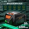 bonacell Per WORX WA3520 6000mAH Batteria agli ioni di litio Nuovo Per WORX WA3525 20V Sostituzione Per WORX WA3511 WA3512 WA3522 WA3575 Batteria Modello