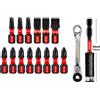 Geinxurn Set di punte per cacciavite GEINXURN con PH1/PH2/PH3/SQ1/SQ2/T20/T25/SL8/SL10 e supporto per punte a percussione e Mini chiave inglese