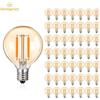 Genixgreen 1.5W LED G40 sostituisci le lampadine per le luci della stringa per interni ed esterni E12 E14 Base 220V Vintage Globe Gold Tint Glass lampadina dimmerabile